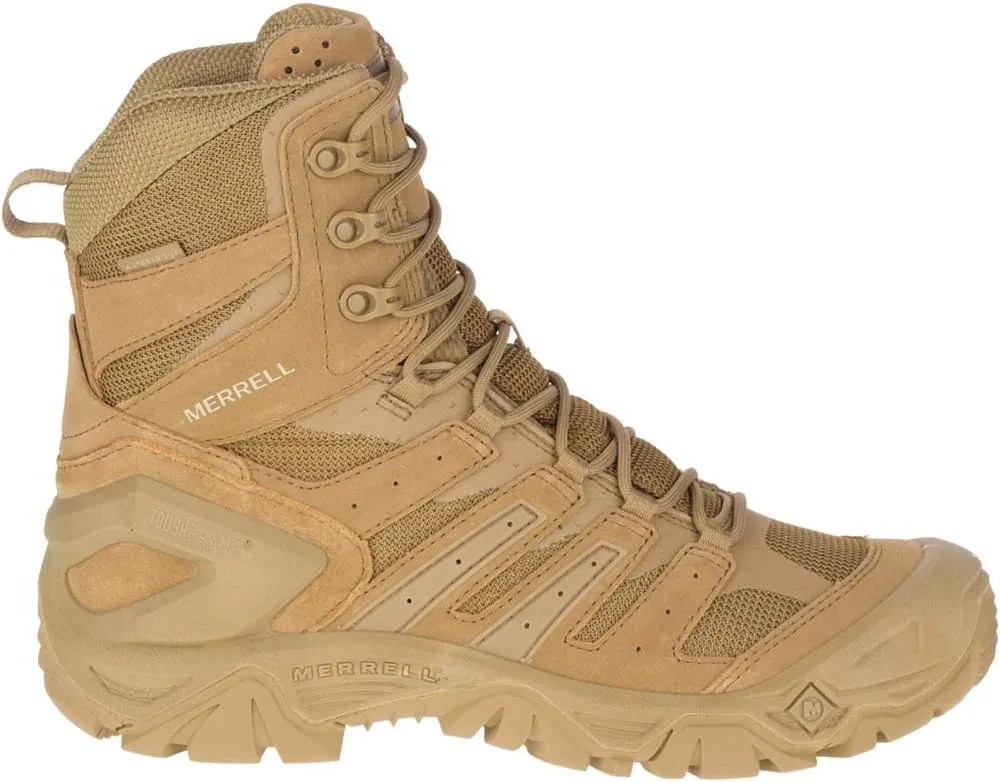 Merrell Men’s Strongfield Tactical 6” Waterproof Boots, Breathable & Comfortable Work Combat Hiking Shoes