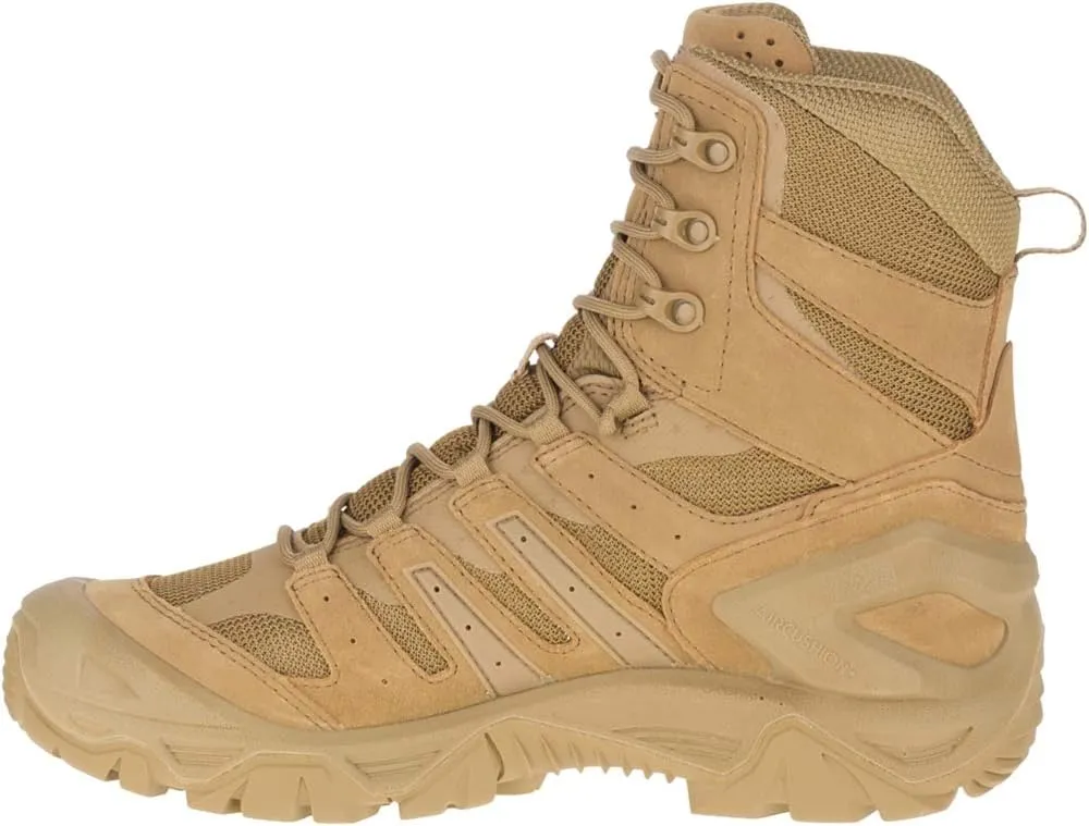 Merrell Men’s Strongfield Tactical 6” Waterproof Boots, Breathable & Comfortable Work Combat Hiking Shoes