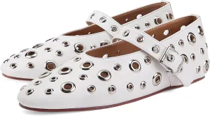 Mesh Ballet Flats for Women Buckle Strap Ballerina Flats Comfy Casual Daily Dress Perforated Mary Jane Flats