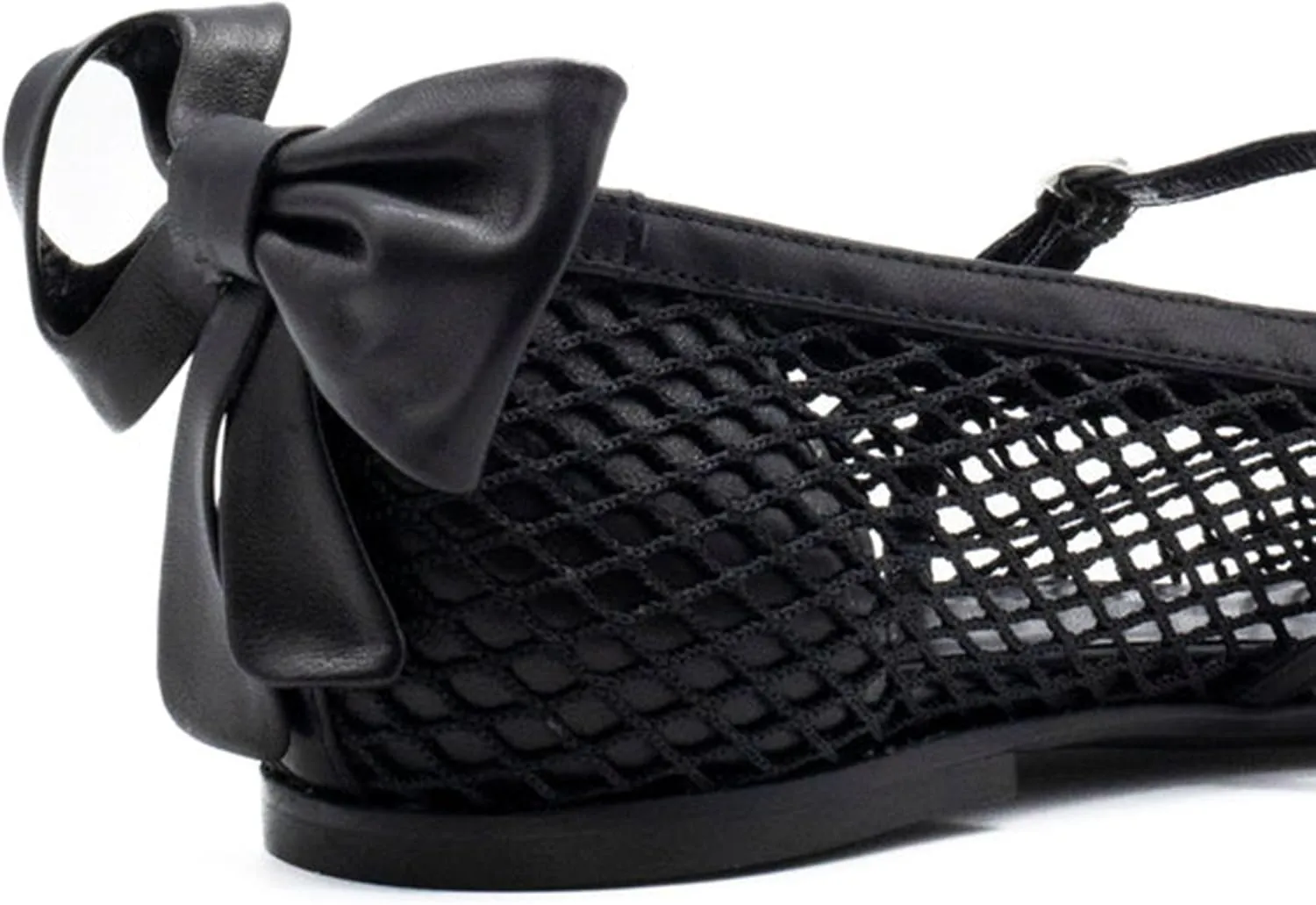 Mesh Ballet Flats for Women Elegant Bows Round Head Design Comfortable and Breathable Shoes Perfect for Weddings
