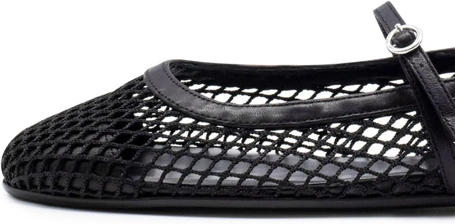 Mesh Ballet Flats for Women Elegant Bows Round Head Design Comfortable and Breathable Shoes Perfect for Weddings