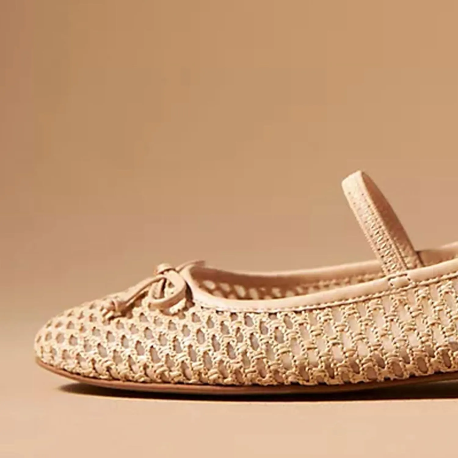 Mesh Ballet Flats for Women Stylish Mary Jane Shoes Design with Pull-On Fit Elegant Round Toe Breathable Material Cute Bow Accent