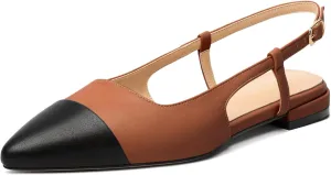 Mettesally Women's Pointed Toe Ballet Flat Shoes Cap Toe Classic Ballet Flats Walking Shoes Casual Formal Slip-On Flat Dress Shoes