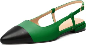 Mettesally Women's Pointed Toe Ballet Flat Shoes Cap Toe Classic Ballet Flats Walking Shoes Casual Formal Slip-On Flat Dress Shoes