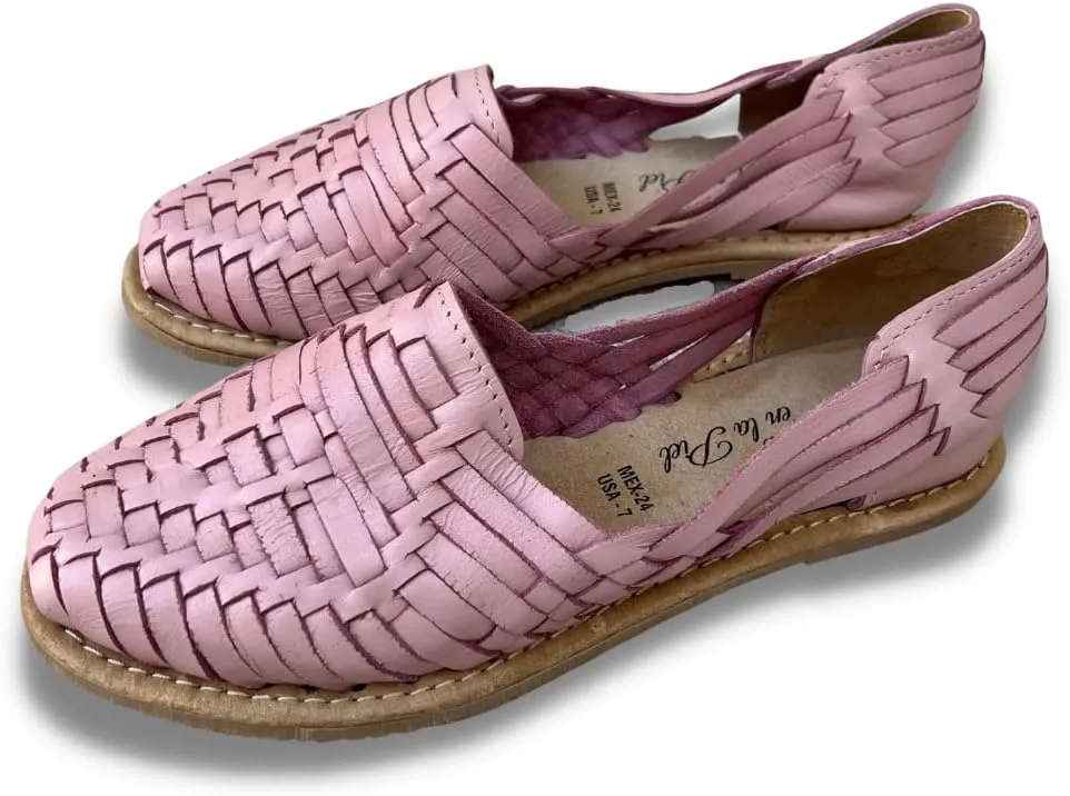 Mexico en la Piel Leather Huarache Sandals. Comfortable Flats For Woman.