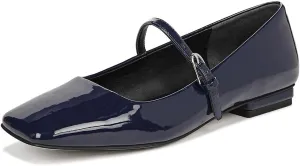 Milooey shoes Women's Closed Square Toe Mary Jane Flats Chunky Low Heels Adjustable Buckled Elegant Prom Party Formal Business Shoe Size 4-16 US