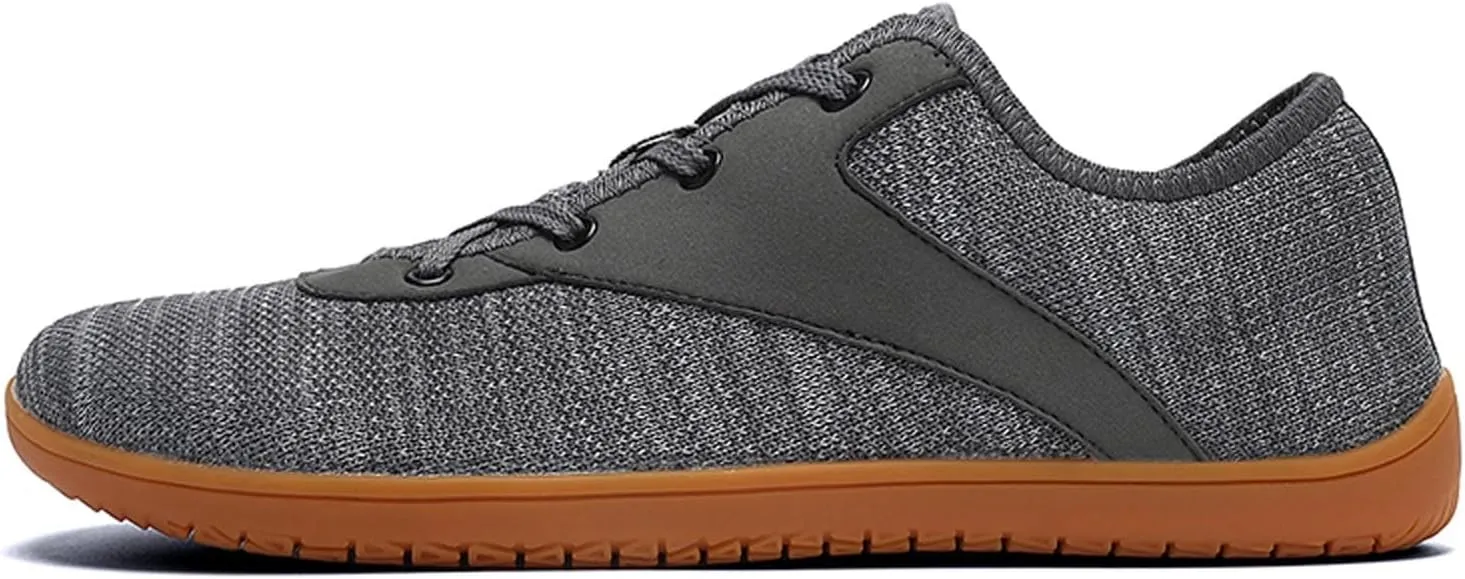 Minimalist Barefoot Shoes Womens Mens | Zero Drop Sole | Wide Toe Box | Fashion Canvas Sneakers Casual Walking Shoes Cross Trainer City Road Running Shoes