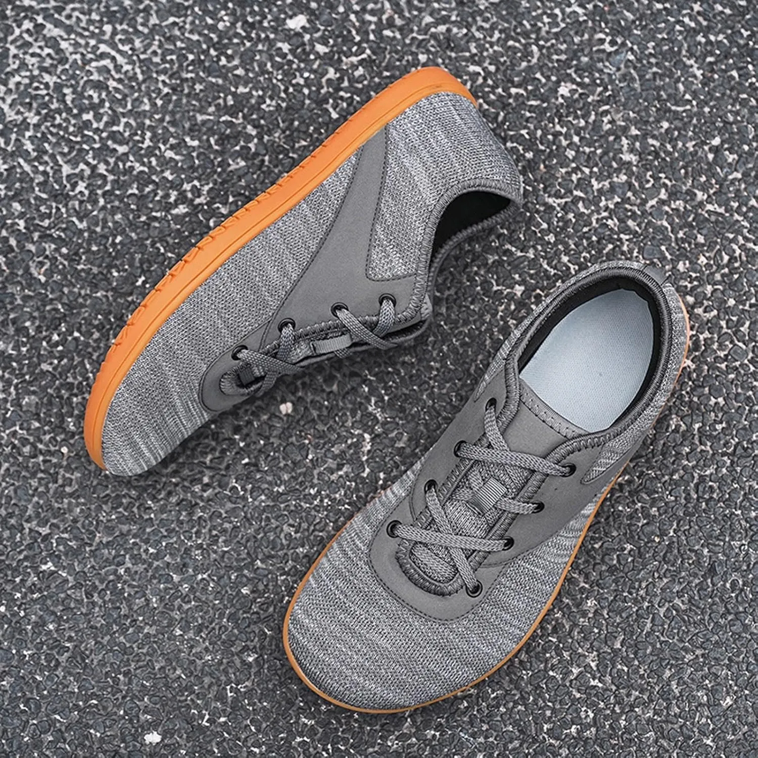 Minimalist Barefoot Shoes Womens Mens | Zero Drop Sole | Wide Toe Box | Fashion Canvas Sneakers Casual Walking Shoes Cross Trainer City Road Running Shoes