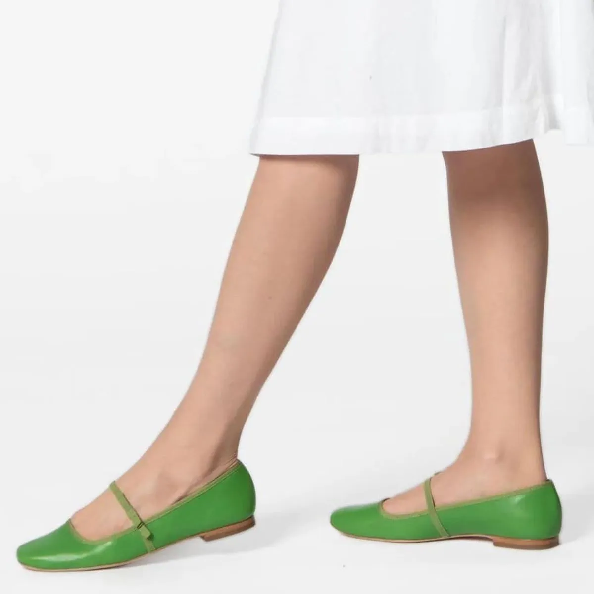 miss left Women Lovely Single Elastic Strap Flat Mary Janes Square Toe Comfortable Office Party Dress Shoes Size 4-16 US