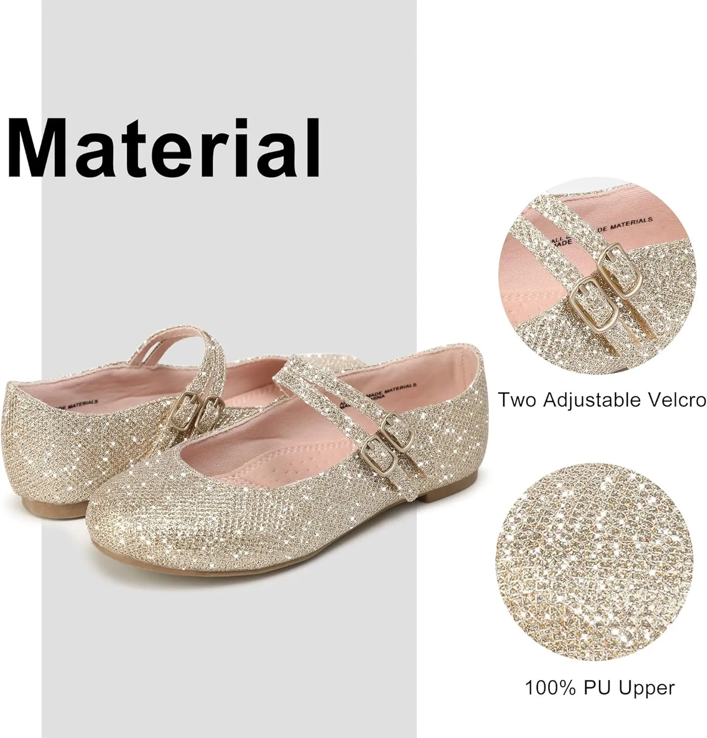 MIXIN Girls Dress Shoes Mary Jane Shoes for Girl Ballet Flats Back to School Princess Wedding Shoes