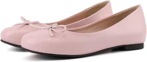 MRKEWUNEY Elegant Bow Ballet Flats for Women Slip On Comfortable Dress Shoes EU32-54