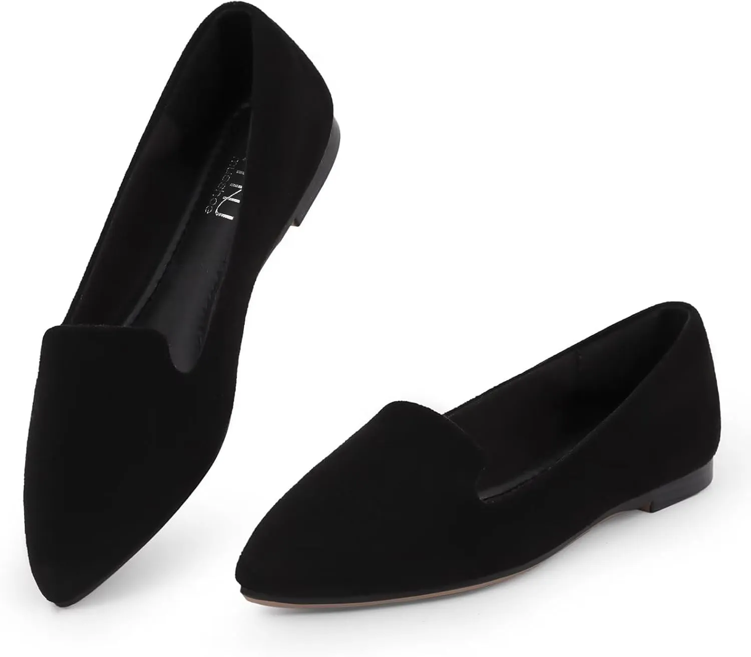MUSSHOE Flats for Women Dressy Comfortable Ballerina Flats Pointed Toe Slip-on Casual Business Shoes Work Shoes for Women