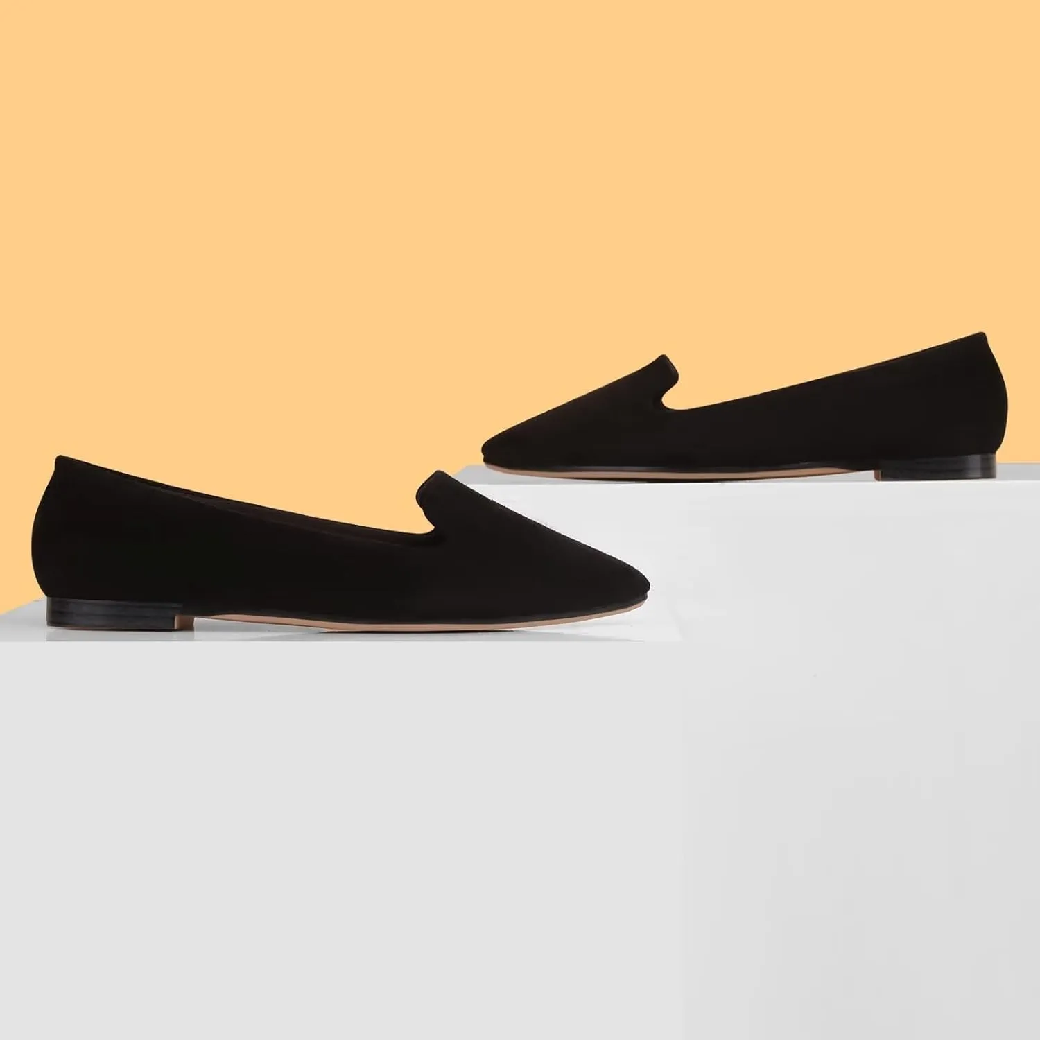 MUSSHOE Flats for Women Dressy Comfortable Ballerina Flats Pointed Toe Slip-on Casual Business Shoes Work Shoes for Women