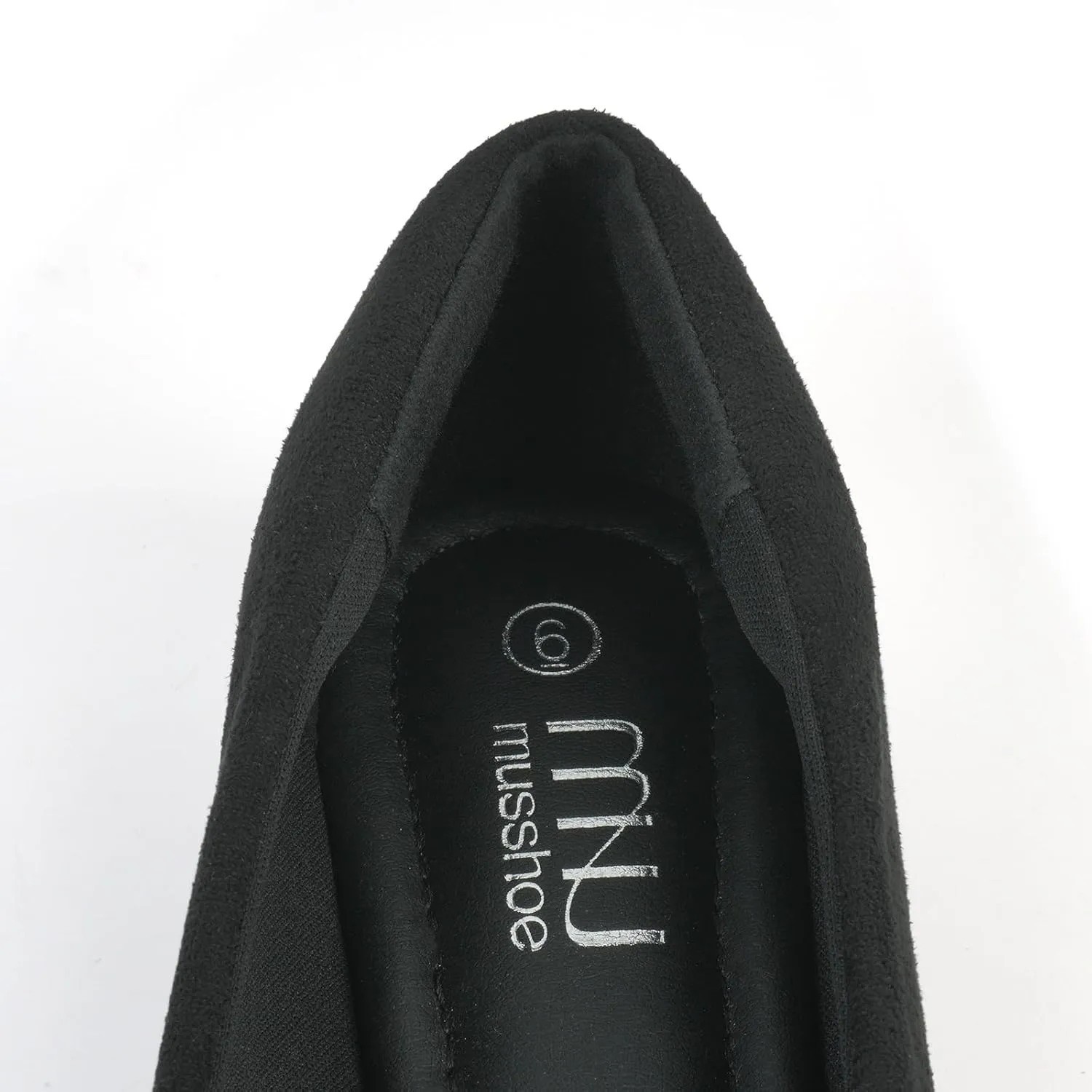 MUSSHOE Flats Shoes Women Dressy Pointed Toe Slip on Microfiber Comfortable Women's Flats Ballet Flats for Women