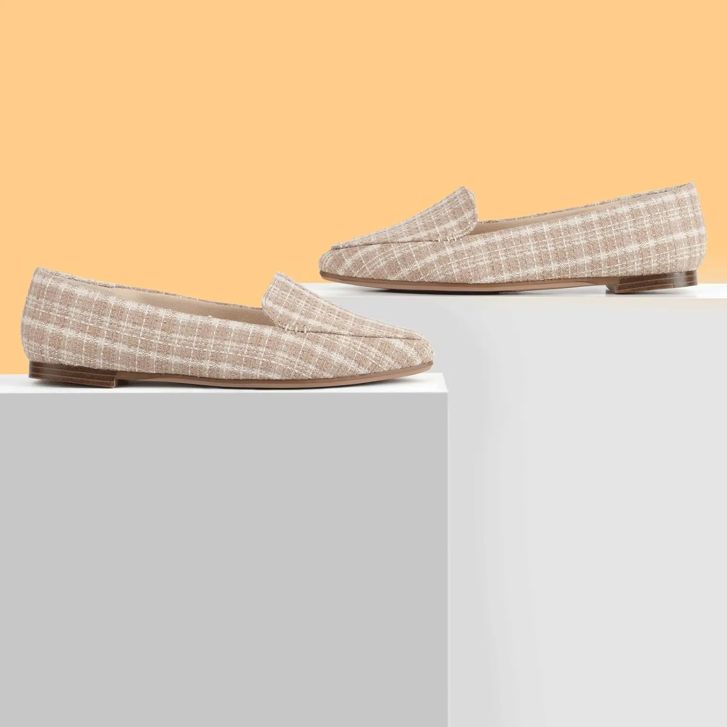 MUSSHOE Loafers for Women Comfortable Pointed Toe Memory Foam Women's Loafers