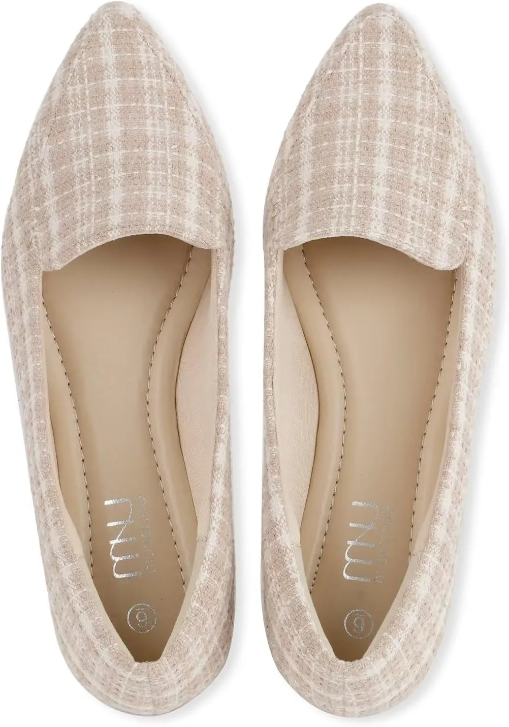 MUSSHOE Loafers for Women Comfortable Pointed Toe Memory Foam Women's Loafers