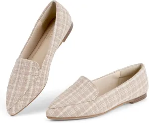 MUSSHOE Loafers for Women Comfortable Pointed Toe Memory Foam Women's Loafers