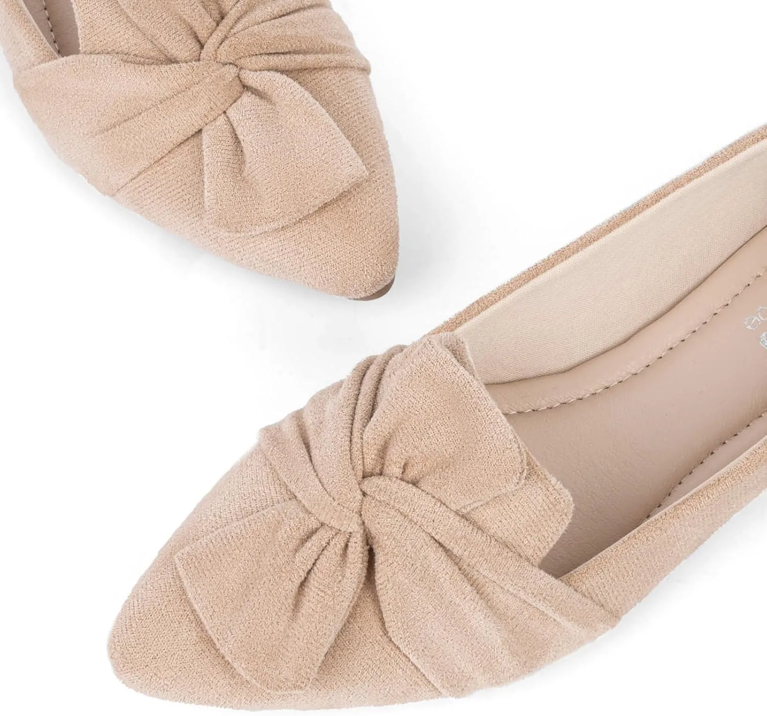 MUSSHOE Women's Flats Dressy Pointed Toe Comfortable Bowknot Ballet Flats Shoes