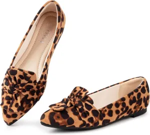 MUSSHOE Women's Flats Dressy Pointed Toe Comfortable Bowknot Ballet Flats Shoes