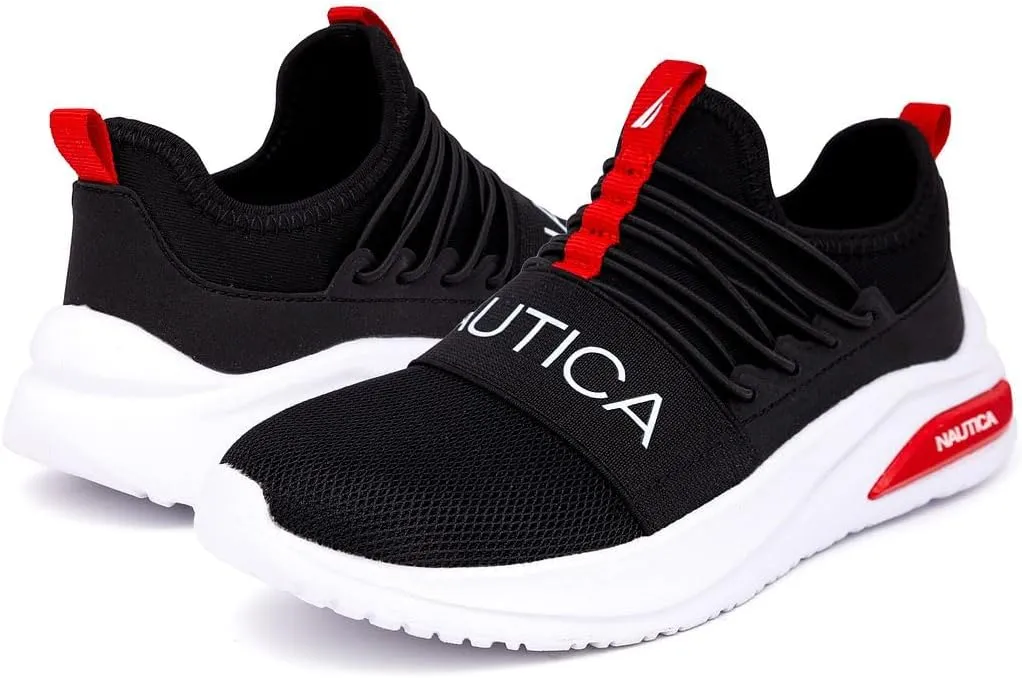 Nautica Kids Athletic Slip-On Sneakers - Comfortable Bungee Running Shoes for Boys and Girls - Stylish and Supportive Footwear for Active Kids (Big Kid/Little Kid/Toddler)
