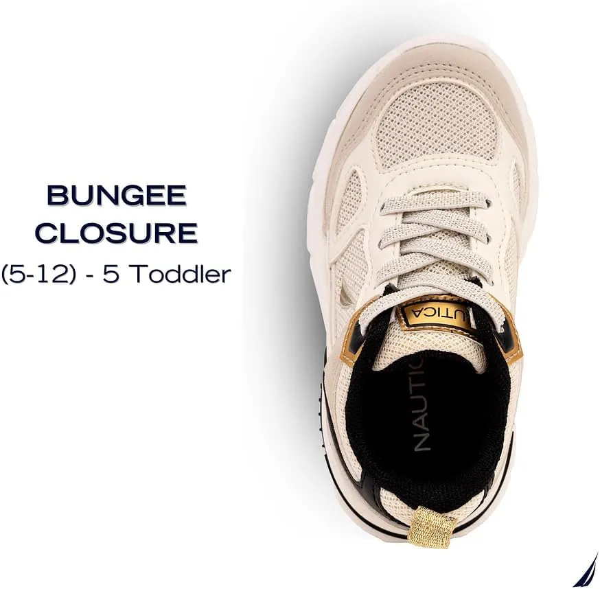 Nautica Kids Boys & Girls Athletic Sneakers - Chunky Cushion Heel Running & Hiking Shoes (Lace-Up/Bungee Slip-On) (Big Kid/Little Kid/Toddler)