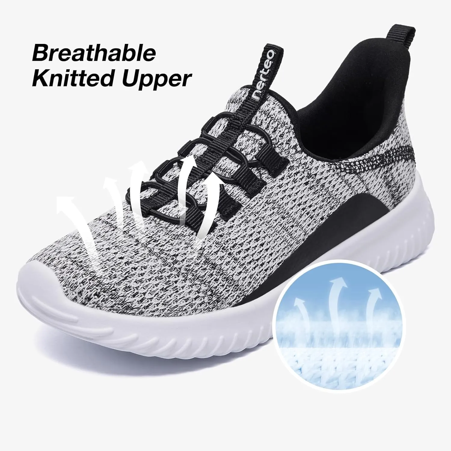 nerteo Boys Girls Sneakers Kids Hands Free Slip On Lightweight Breathable Walking Running Tennis Athletic Summer Shoes for Little/Big Kid