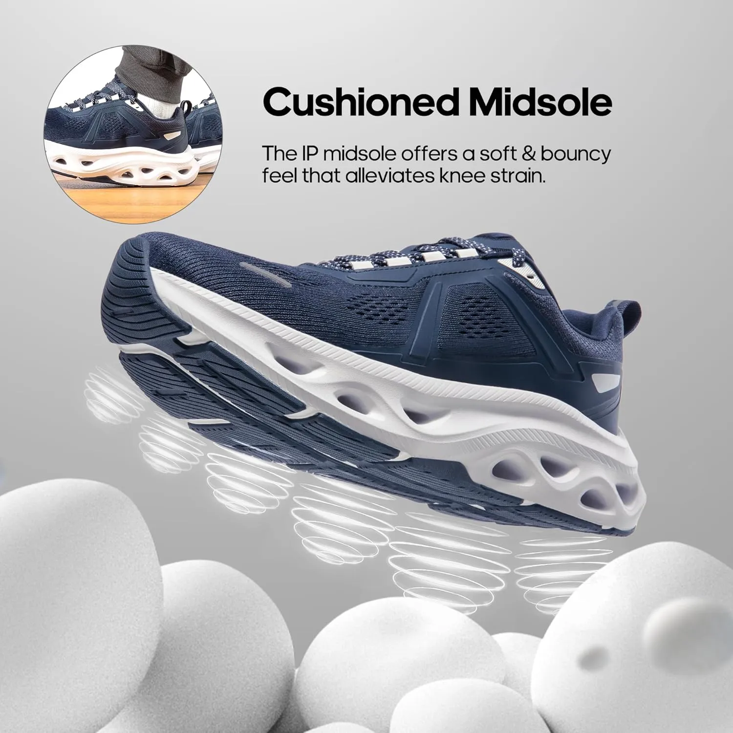 NORTIV 8 Men's Comfortable Walking Shoes MovePropel Athletic Breathable Gym Workout Tennis Jogging Cross Training Non Slip Fashion Running Sneakers