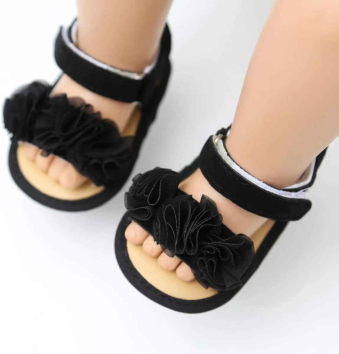 Ohwawadi Infant Baby Girl Shoes Baby Mary Jane Flats Princess Wedding Dress Shoes Crib Shoe for Newborns, Infants, Babies, and Toddlers