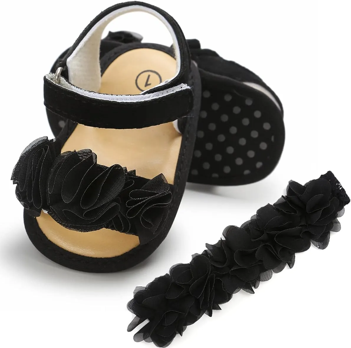 Ohwawadi Infant Baby Girl Shoes Baby Mary Jane Flats Princess Wedding Dress Shoes Crib Shoe for Newborns, Infants, Babies, and Toddlers