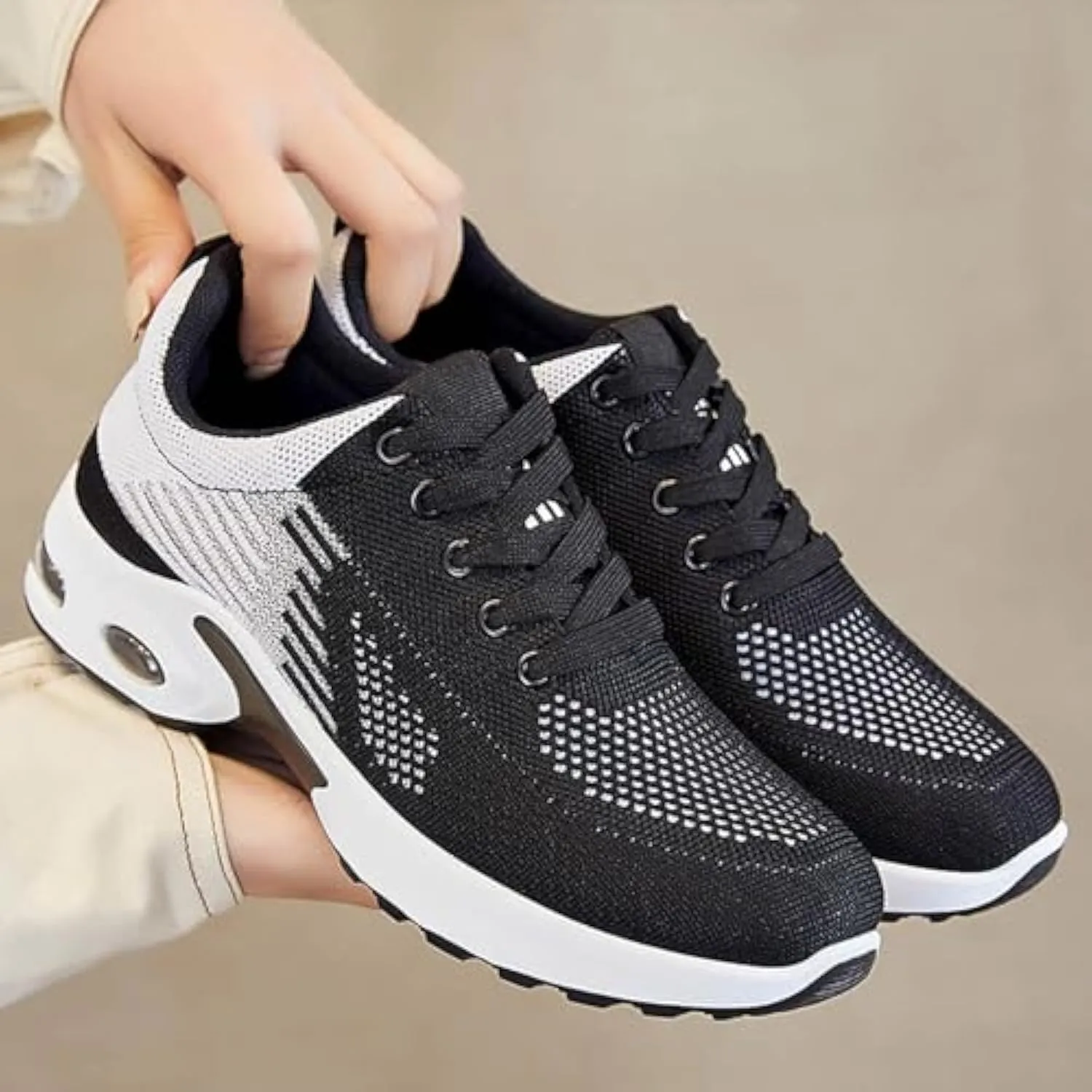 Orthopedic Sneakers for Women, Shoeses for Women Wide Width Toe Box Shoes,Comfortable Orthopedic Shoeses Mesh Casual Breathable Knit Air Cushion Shoes