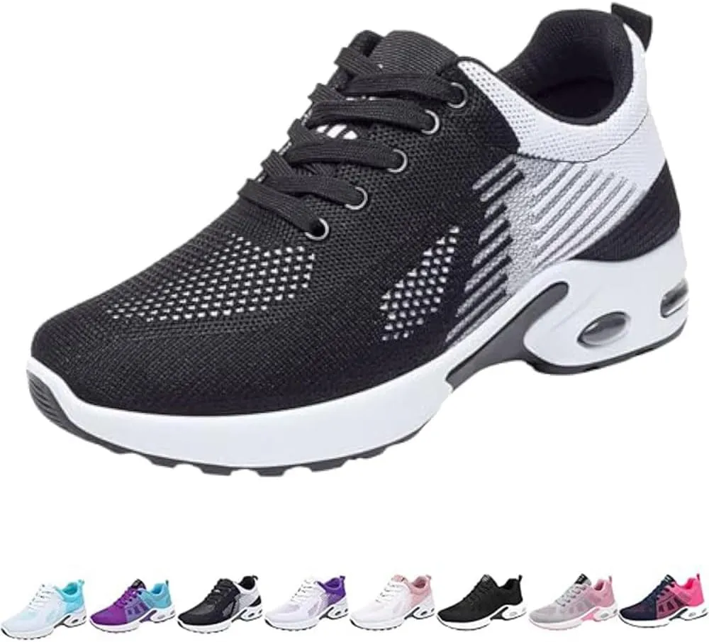 Orthopedic Sneakers for Women, Shoeses for Women Wide Width Toe Box Shoes,Comfortable Orthopedic Shoeses Mesh Casual Breathable Knit Air Cushion Shoes