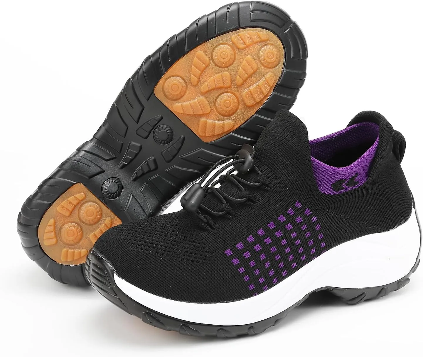 Orthopedic Sneakers Women Breathable Comfort Wear Shoes for Women Walking Slip On Trainers Casual Comfortable Athletic Cushion Thick Bottom Footwear