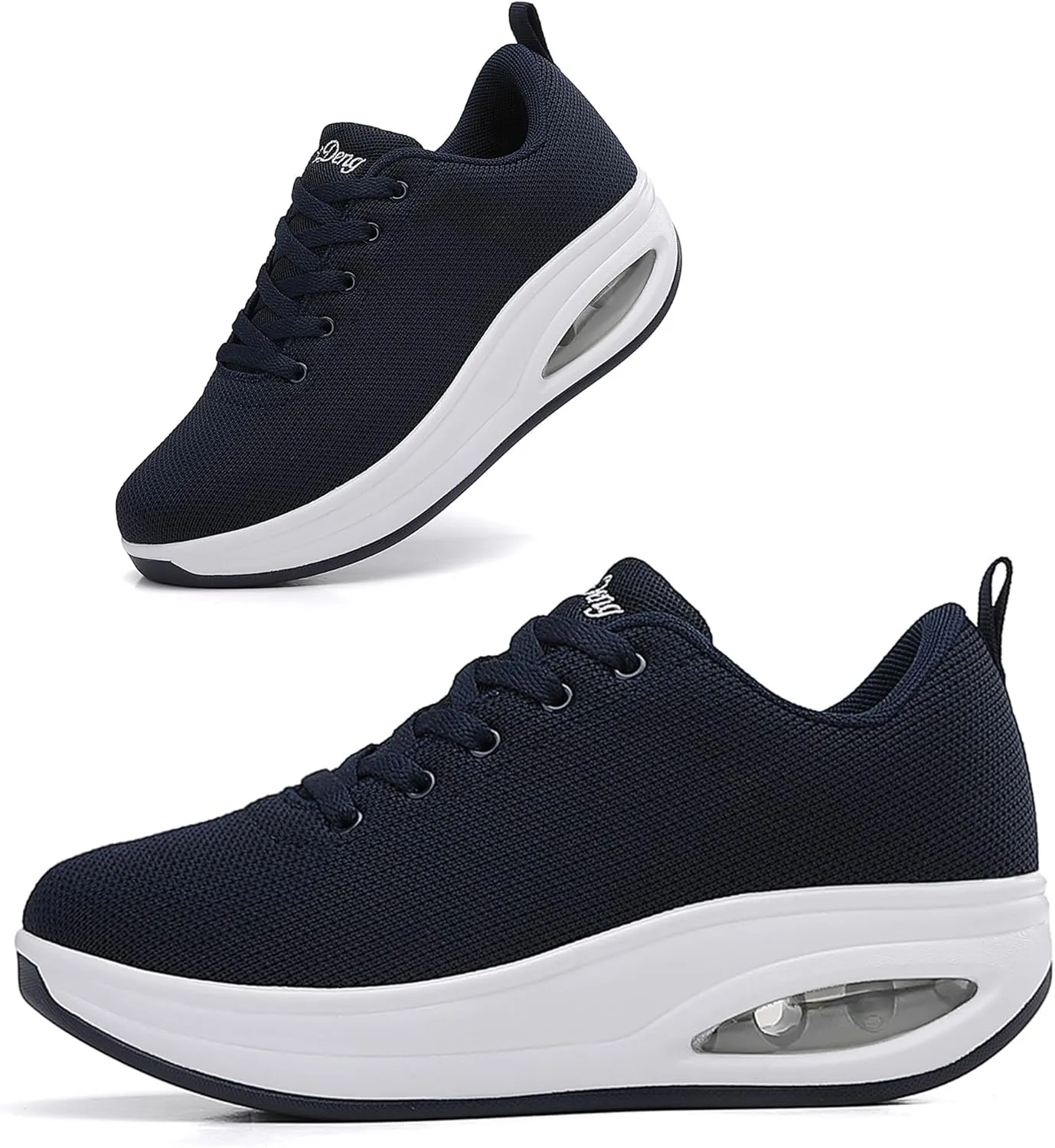Oude Sneakers for Women Comfortable | Shoes for Women Traveling | 2 Inch Air Cushion Rocker Bottom