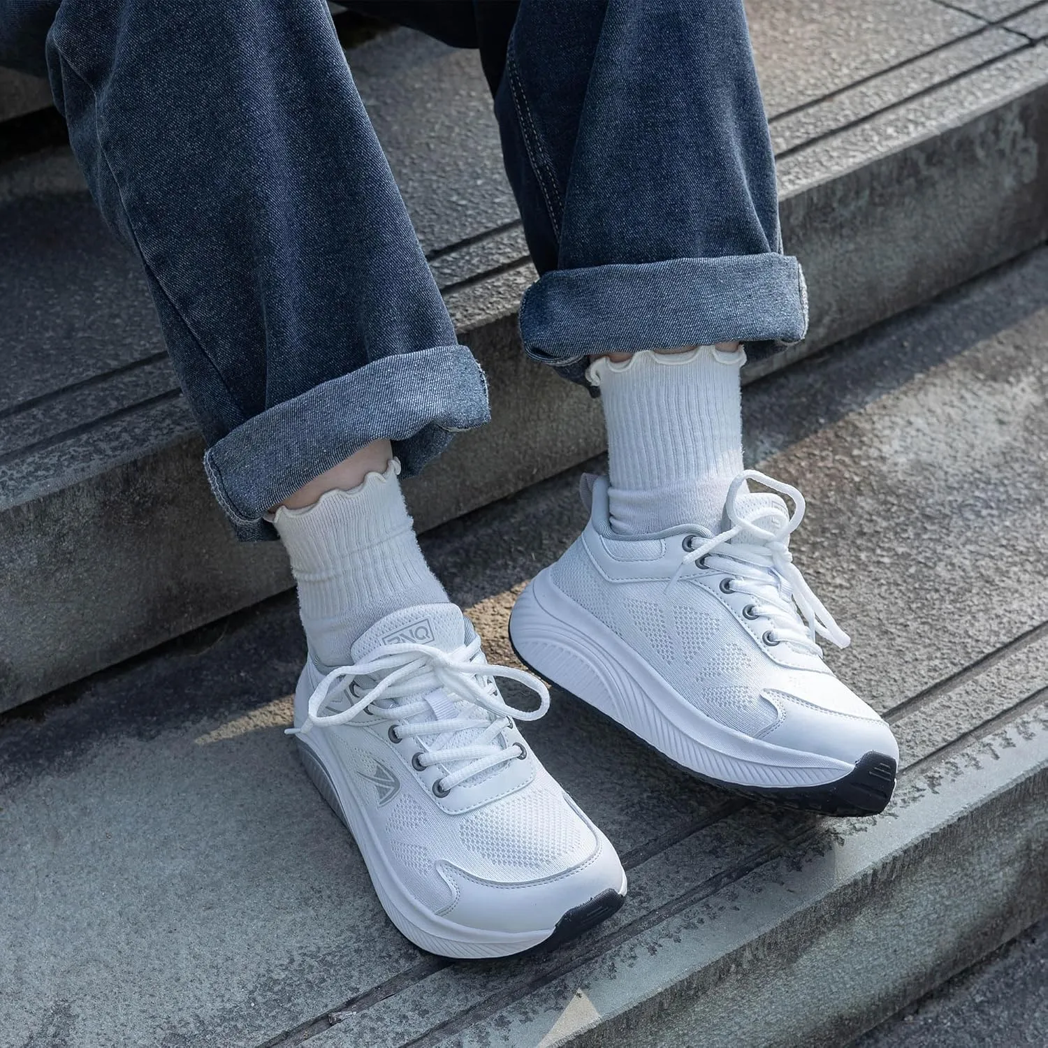 PERSOUL Wide Toe Box Shoes Women Arch Support Walking Sneakers Comfoty Orthotic Tennis Running Shoes for Plantar Fasciitis Bunions US 6-11