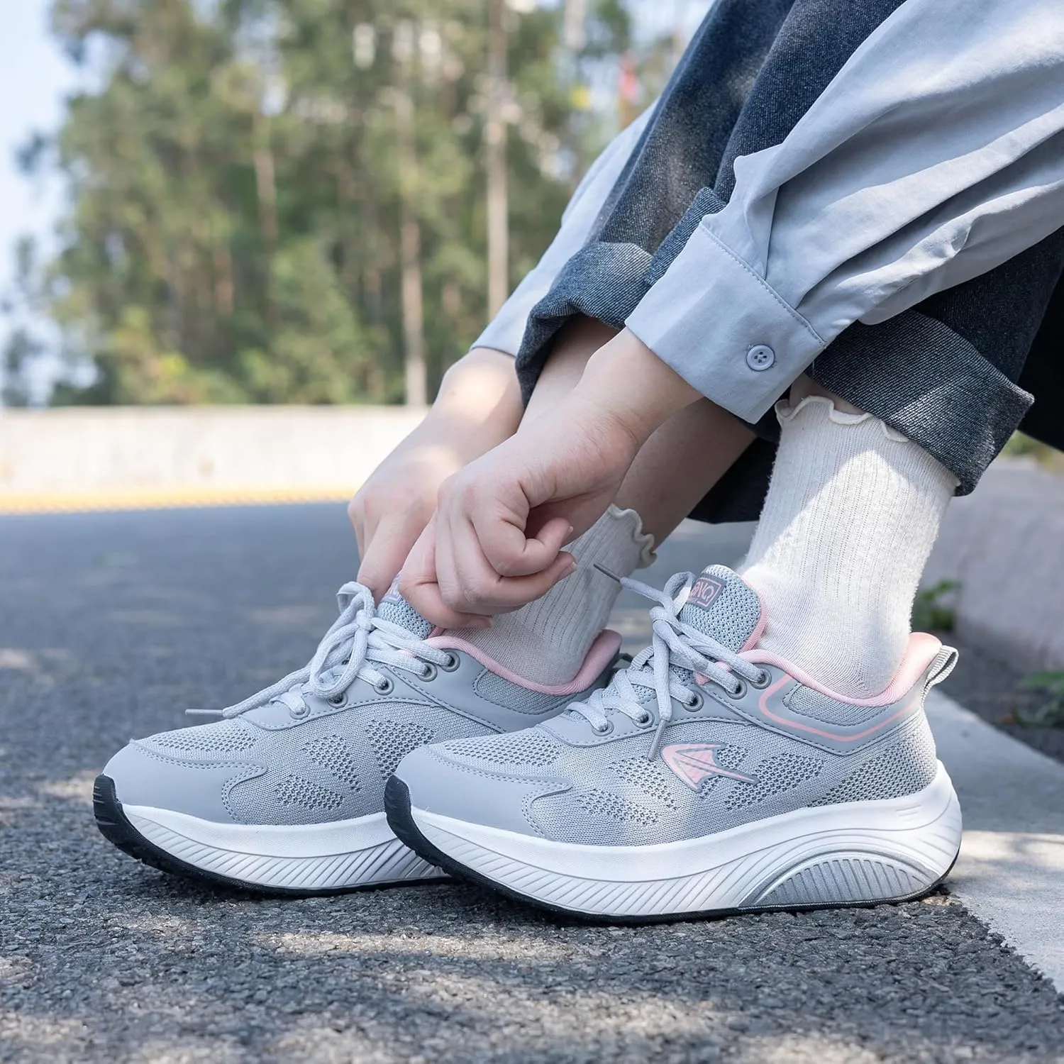 PERSOUL Wide Toe Box Shoes Women Arch Support Walking Sneakers Comfoty Orthotic Tennis Running Shoes for Plantar Fasciitis Bunions US 6-11
