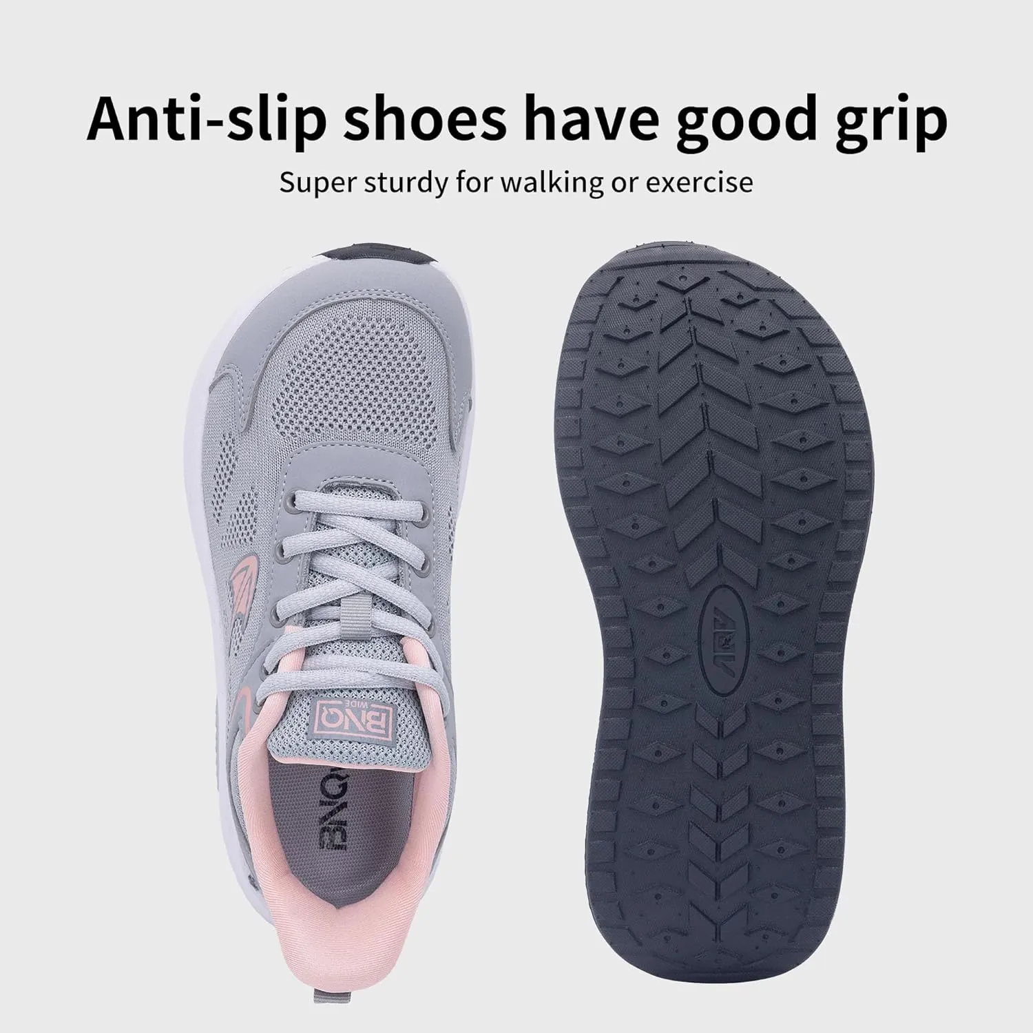 PERSOUL Wide Toe Box Shoes Women Arch Support Walking Sneakers Comfoty Orthotic Tennis Running Shoes for Plantar Fasciitis Bunions US 6-11