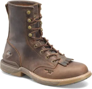 PHANTOM RIDER Raid 8” Composite Toe Work Boots for Men - Unlined Leather with Comfort Footbed, Oil & Slip-Resisting ICE Heel Outsole, EH Rated
