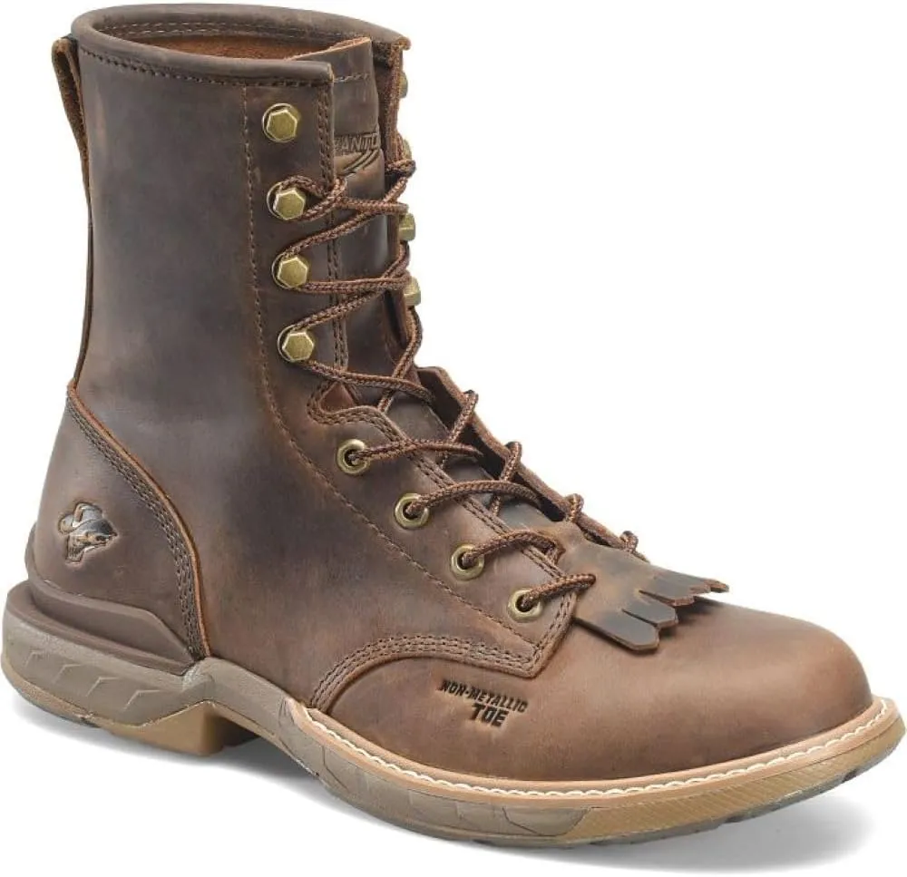 PHANTOM RIDER Raid 8” Composite Toe Work Boots for Men - Unlined Leather with Comfort Footbed, Oil & Slip-Resisting ICE Heel Outsole, EH Rated