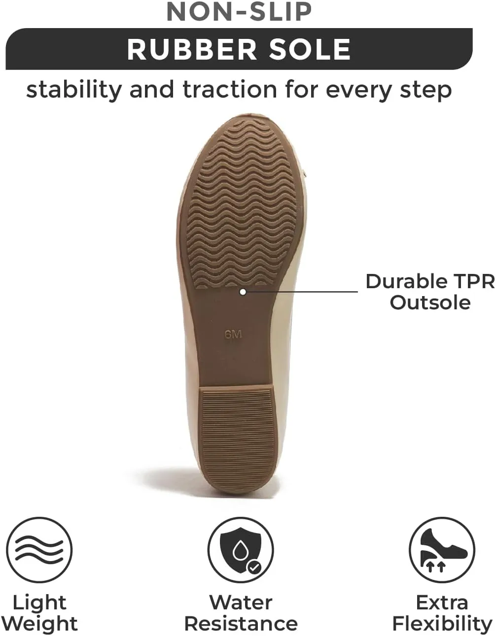 Project Cloud Ballet Flats for Women - Crystal-Embellished Mesh Ballet Flats for Women Footwear - Non-Slip Mary Jane Shoes with Memory Foam - Casual Footwear for All-Day Comfort (Amity)