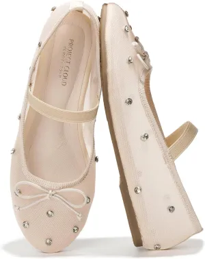 Project Cloud Ballet Flats Shoes for Women - Lightweight & Stylish Ballet Flats for Women Footwear - Non-Slip Mary Jane Shoes with Memory Foam - Casual Footwear for All-Day Comfort