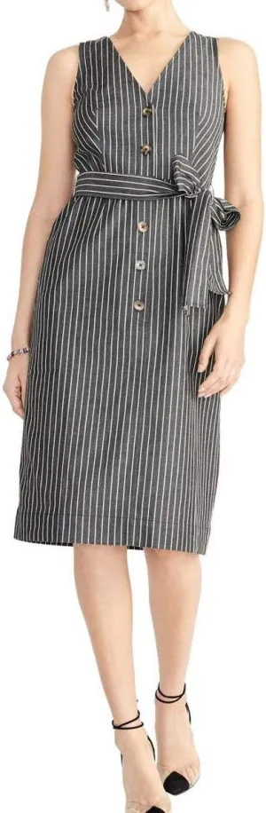 RACHEL Rachel Roy Women's Striped Tie-Waist Dress