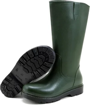 Rain Boots for Men, Comfort Waterproof Rubber Boots Mens Durable Anti-Slip Mud Garden Boots for Hunting Gardening Farming Fishing, Wide Calf Raining Shoes Outdoor Work Boots