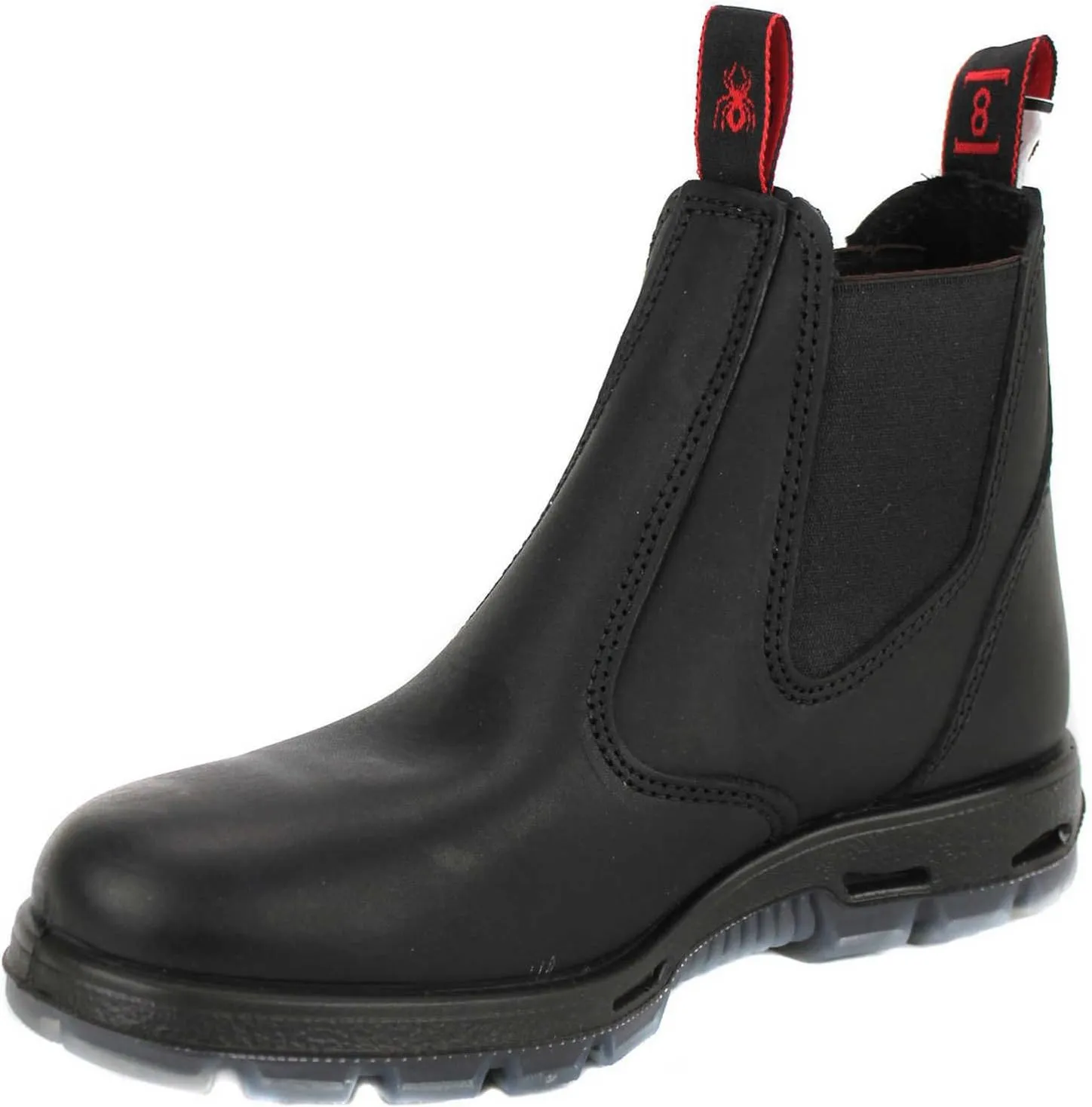 Redback UBBK Easy Escape Slip-On Soft Toe Black Work Boots Redback Boot Size UK8.5 = US9.5