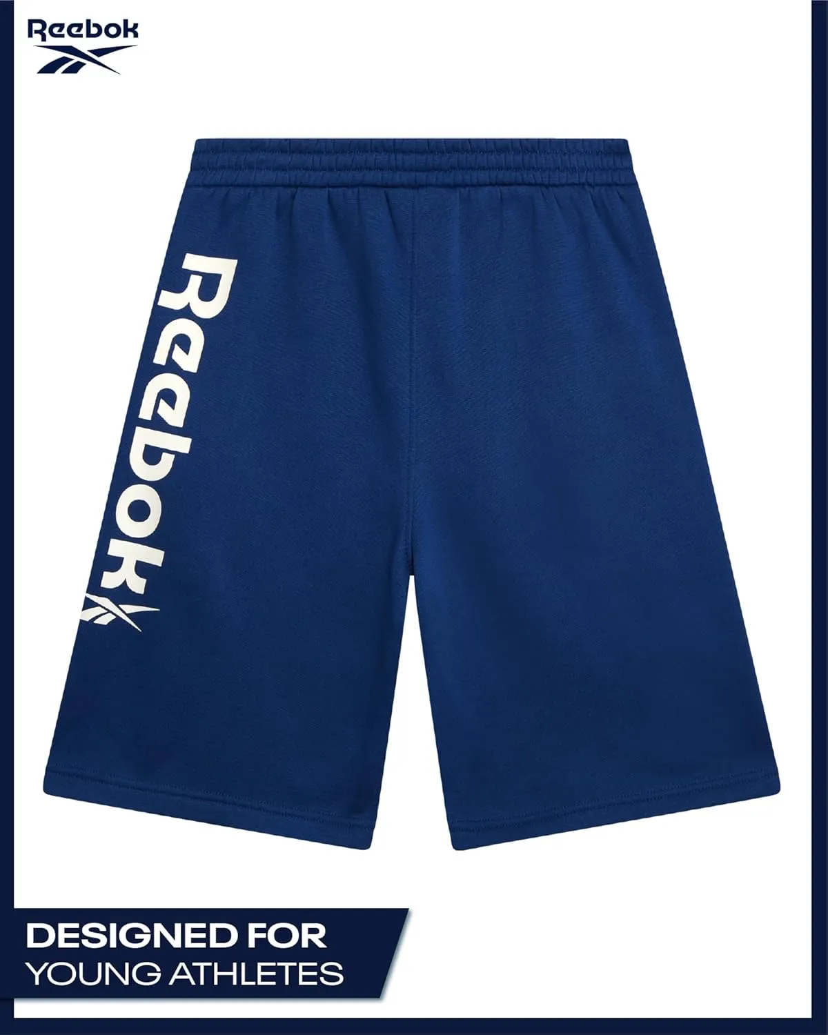 Reebok Boys Athletic Shorts - 2 Pack Active Performance French Terry Sweat Shorts for Basketball, Gym, Running (Sizes: 8-20)