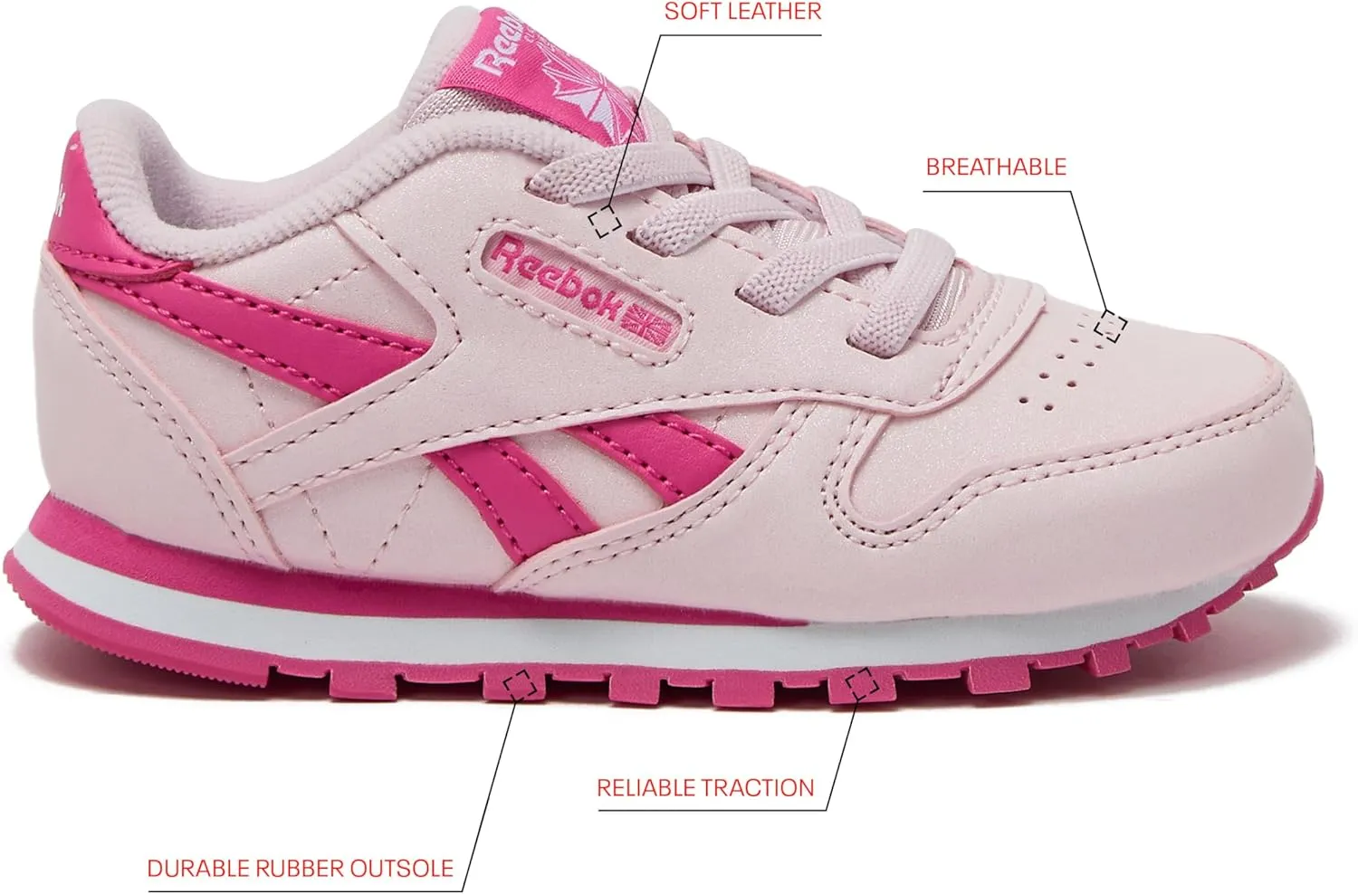 Reebok Classic Leather Girls and Boys Shoes for Kids, Toddler, Little Kid or Big Kid Sneakers, Girl or Boy Tennis Shoes