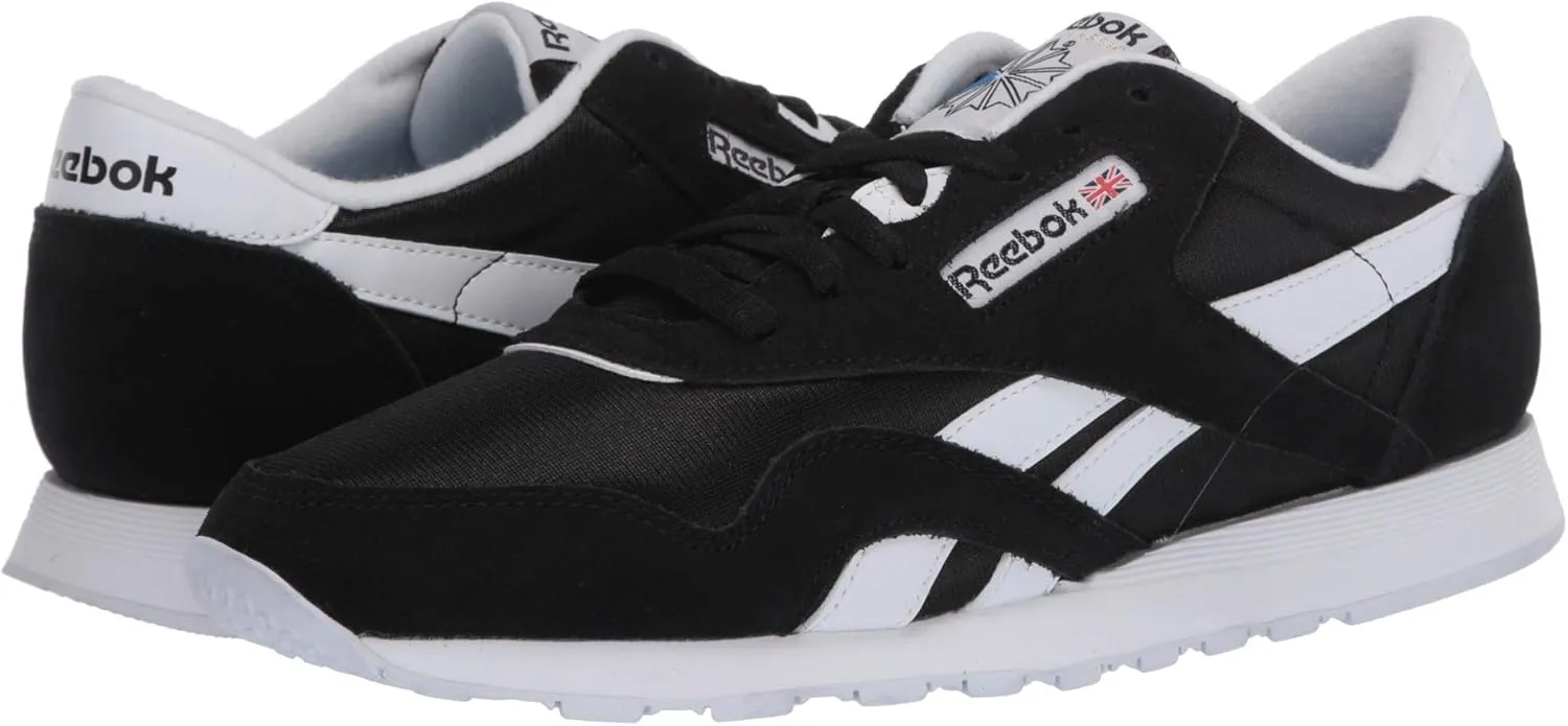 Reebok Mens Classic Cushioned Footbed Faux Leather Running & Training Shoes