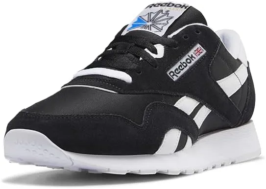 Reebok Mens Classic Cushioned Footbed Faux Leather Running & Training Shoes