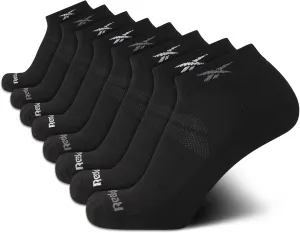 Reebok Men's Quarter Socks - 8 Pack Performance Arch Support Socks - Cushioned Athletic Socks for Men (Shoe Size: 6-12.5)