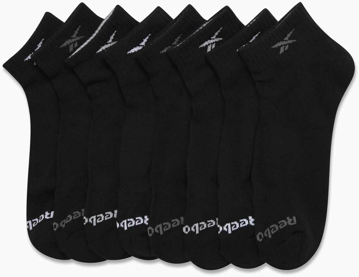 Reebok Men's Quarter Socks - 8 Pack Performance Arch Support Socks - Cushioned Athletic Socks for Men (Shoe Size: 6-12.5)
