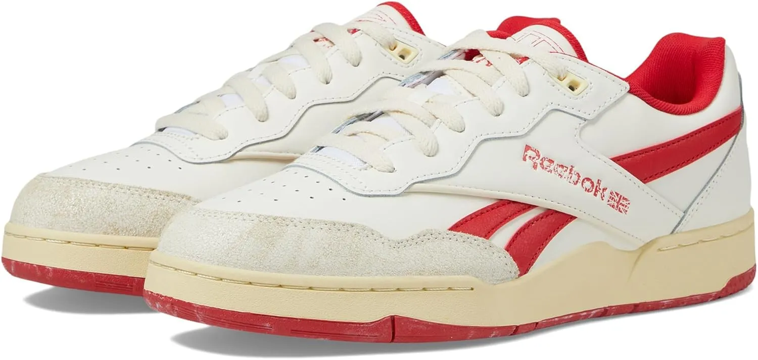 Reebok Unisex BB 4000 II Sneaker, Chalk/Weathered White/Vector Red, 11.5 US Men